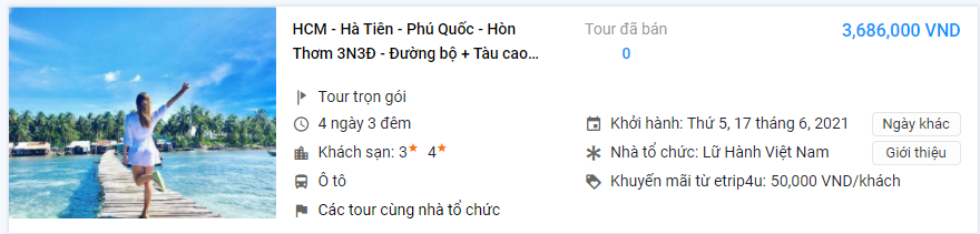 HCM - Hà Tiên - Phú Quốc - Hòn Thơm 3N3Đ - Đường bộ + Tàu cao tốc HCM - Hà Tiên - Phú Quốc - Hòn Thơm 3N3Đ - Đường bộ + Tàu cao tốc
