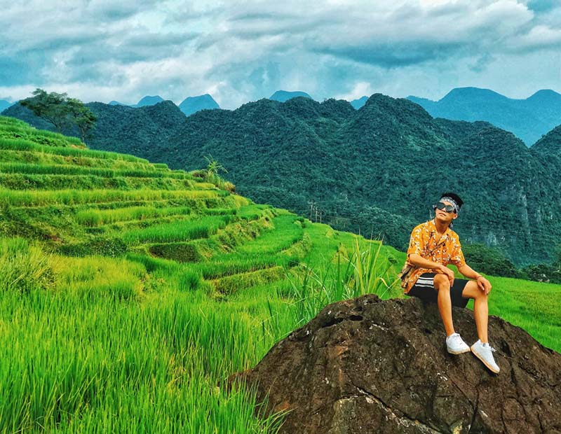 Màu xanh mướt của những ruộng bậc thang ở Pù Luông Màu xanh mướt của những ruộng bậc thang ở Pù Luông