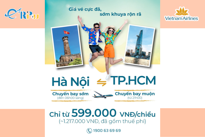 Gi&aacute; v&eacute; cực đ&atilde; - Sớm khuya rộn r&atilde; c&ugrave;ng Vietnam Airlines