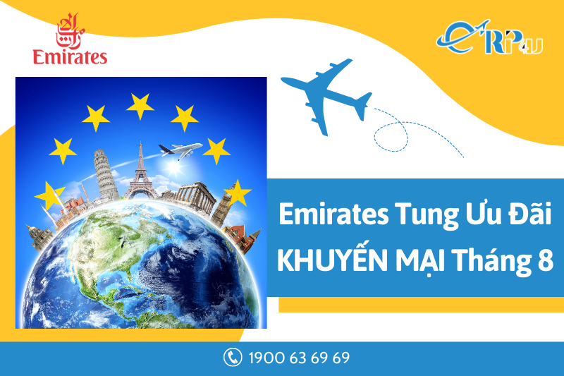 Emirates Ưu đ&atilde;i gi&aacute; v&eacute; bay London. Paris, Newyork