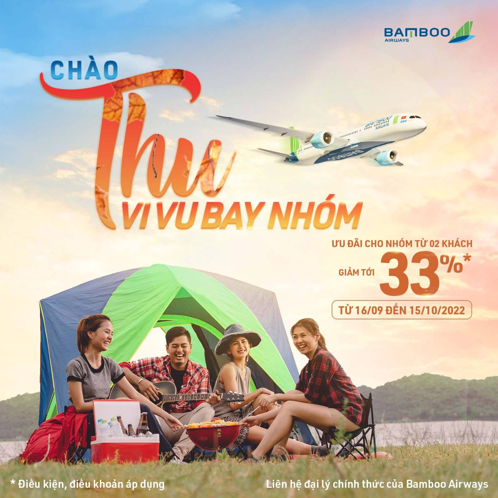 Ch&agrave;o thu vi vu theo nh&oacute;m - Bamboo Airways tặng ưu đ&atilde;i 33%