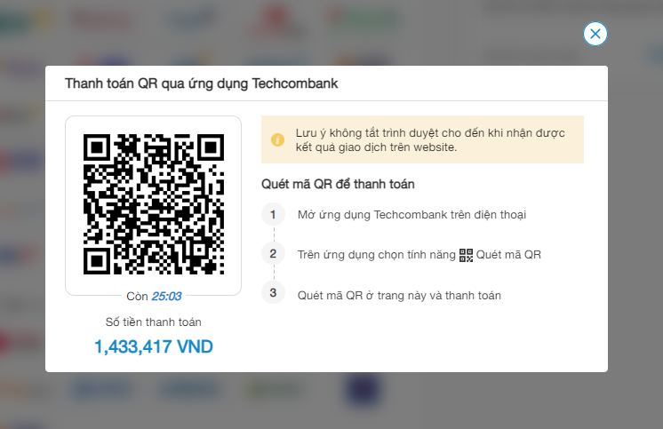 m&atilde; QR thanh to&aacute;n qua OnePay