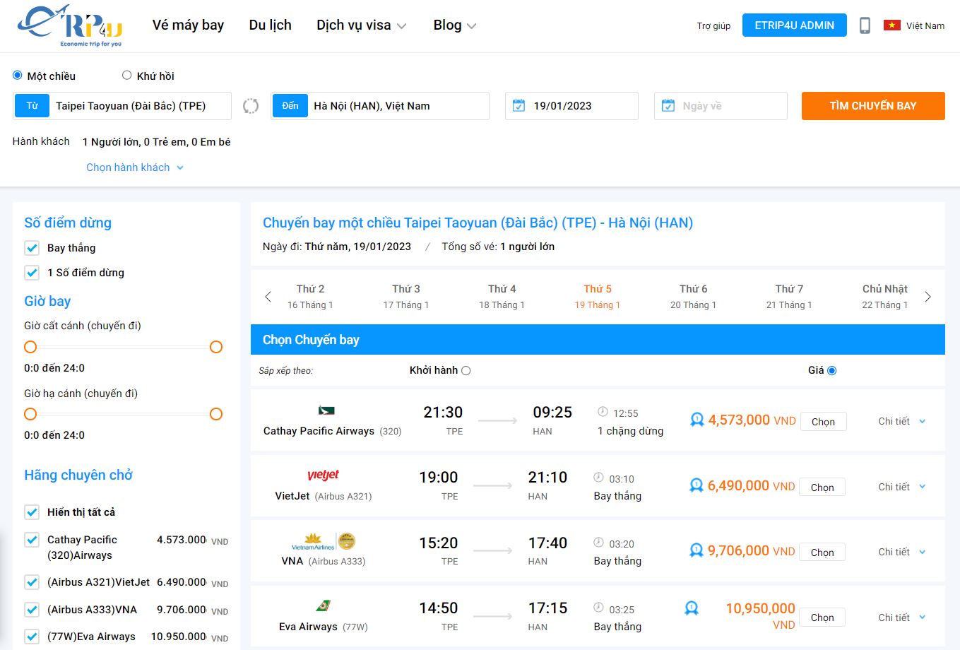 V&eacute; m&aacute;y bay Tết 2023 Đ&agrave;i Loan Việt Nam 28 Tết