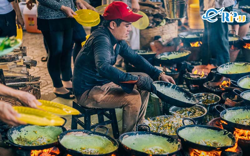 Nh&agrave; ăn tại ch&ugrave;a B&aacute;nh X&egrave;o được đầu tư rất khang trang, m&aacute;t mẻ