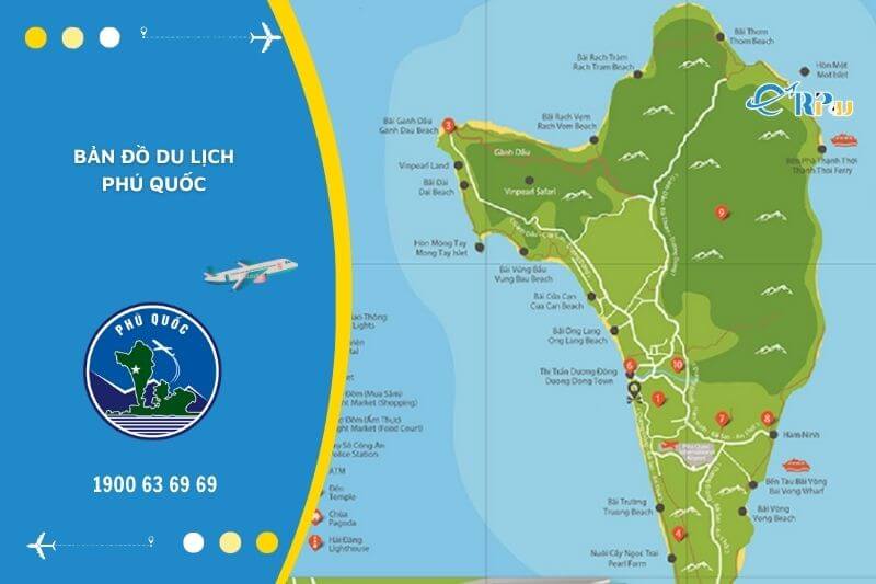 Bản đồ du lịch ph&uacute; quốc