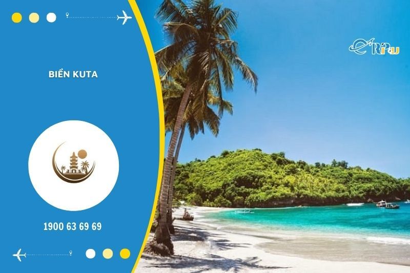 Biển Kuta hoang sơ v&agrave; vẫn giữ được sự b&igrave;nh y&ecirc;n hiếm c&oacute;