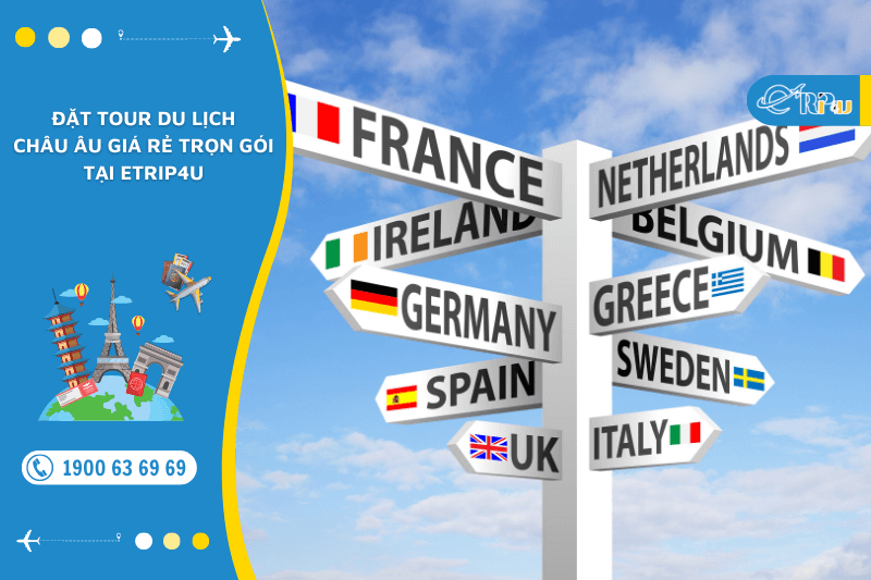 Đặt tour du lịch ch&acirc;u &acirc;u gi&aacute; rẻ trọn g&oacute;i tại Vnbuy