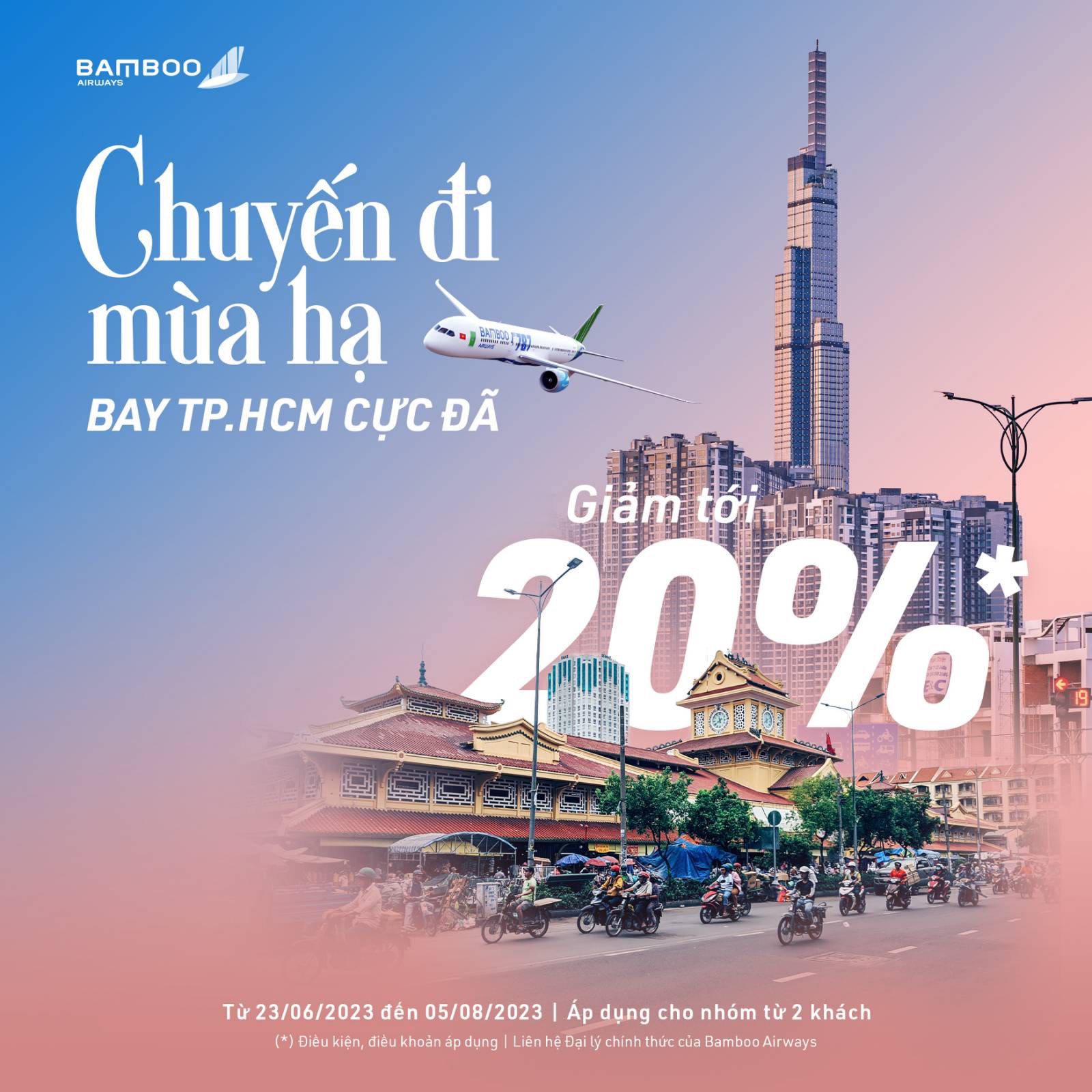 Ưu đ&atilde;i giảm tới 20% v&eacute; m&aacute;y bay đi S&agrave;i G&ograve;n