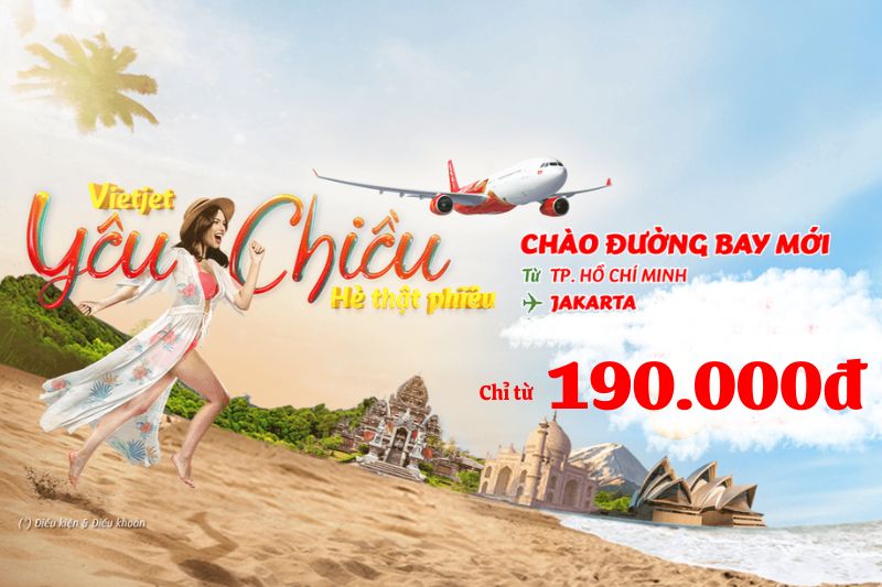 V&eacute; m&aacute;y bay S&agrave;i G&ograve;n đi Jakarta chỉ từ 190.000đ