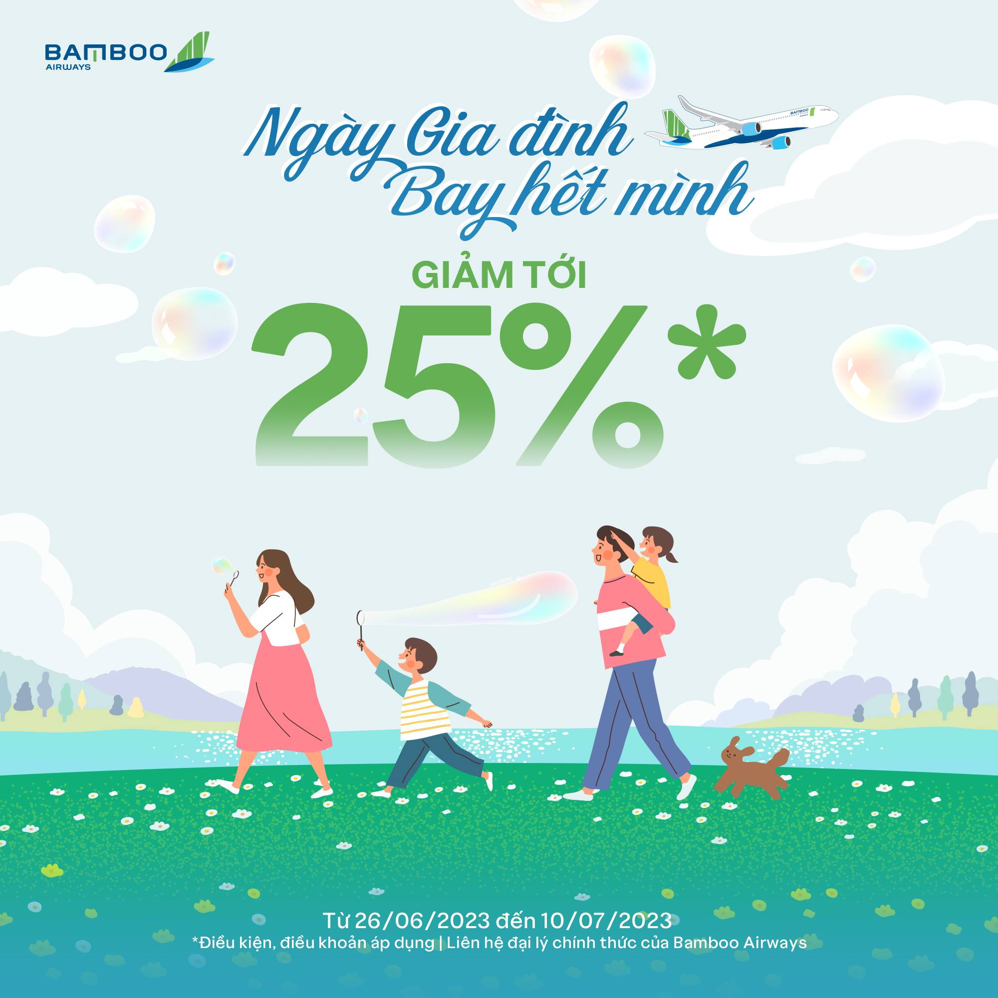 Giảm tới 25% gi&aacute; v&eacute; m&aacute;y bay Bamboo Airways