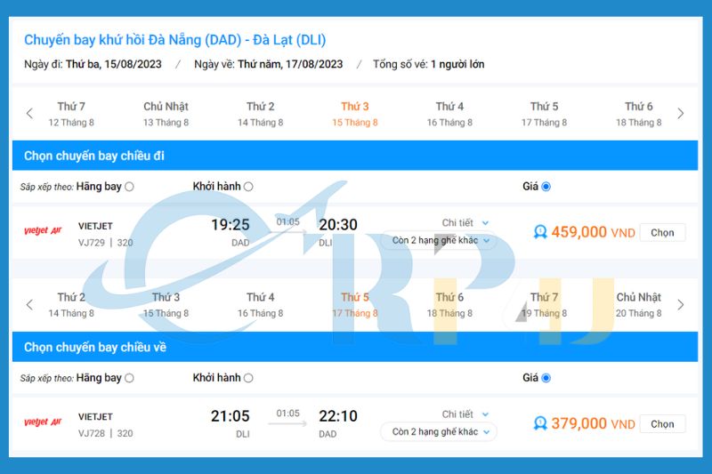 V&eacute; m&aacute;y bay Đ&agrave; Nẵng Đ&agrave; Lạt gi&aacute; rẻ Vietjet Air