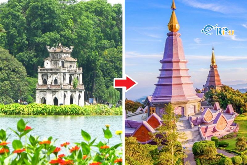 Chặng bay H&agrave; Nội - Chiang Mai