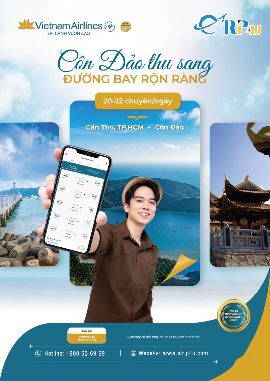 Côn Đảo thu sang, đường bay rộn ràng cùng Vietnam Airlines Côn Đảo thu sang, đường bay rộn ràng cùng Vietnam Airlines