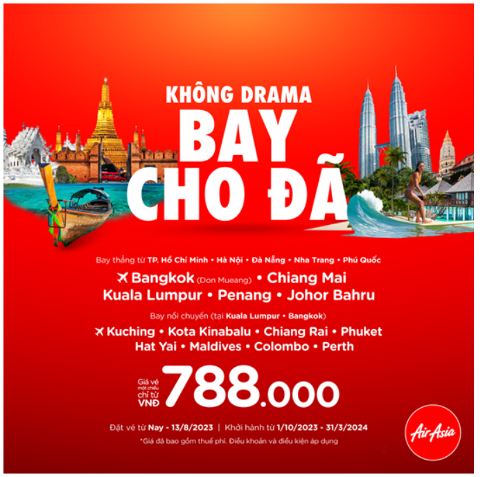 Chương trình khuyến mãi 8/8 đến từ Air Asia Chương trình khuyến mãi 8/8 đến từ Air Asia