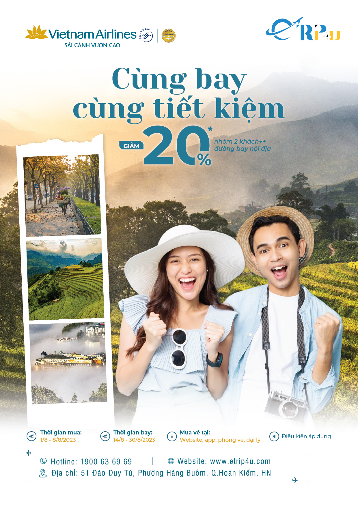 Chương tr&igrave;nh ưu đ&atilde;i C&ugrave;ng bay c&ugrave;ng tiết kiệm với Vietnam Airlines 