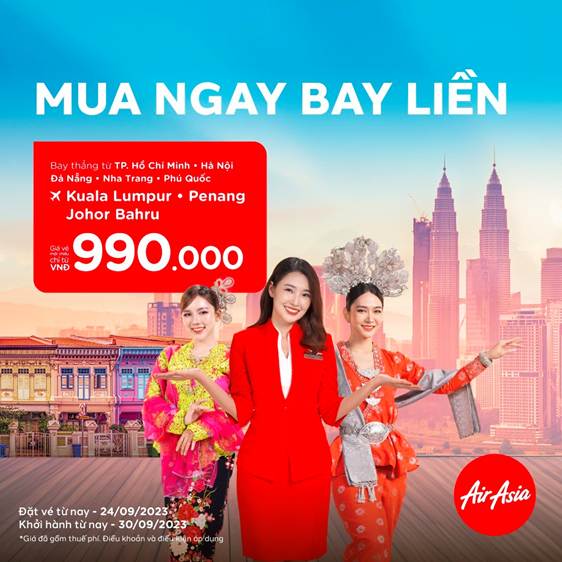 Mua ngay, bay liền giá cực chất cùng Air Asia Mua ngay, bay liền giá cực chất cùng Air Asia