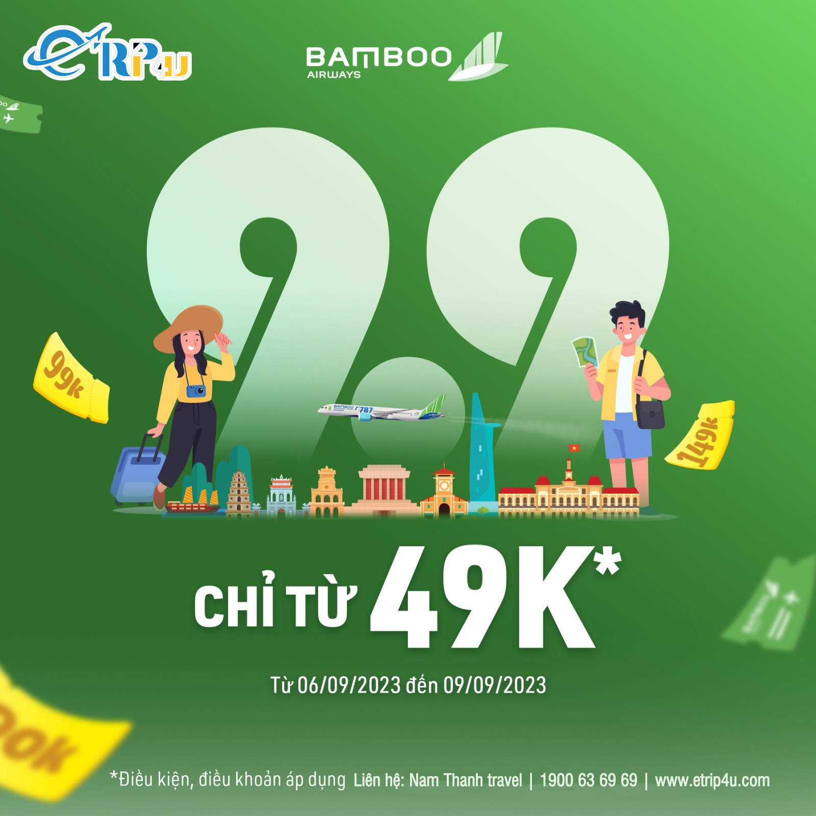 Ng&agrave;y số đ&ocirc;i, deal qu&aacute; hời đi th&ocirc;i c&ugrave;ng Bamboo Airways Ng&agrave;y số đ&ocirc;i, deal qu&aacute; hời đi th&ocirc;i c&ugrave;ng Bamboo Airways 
