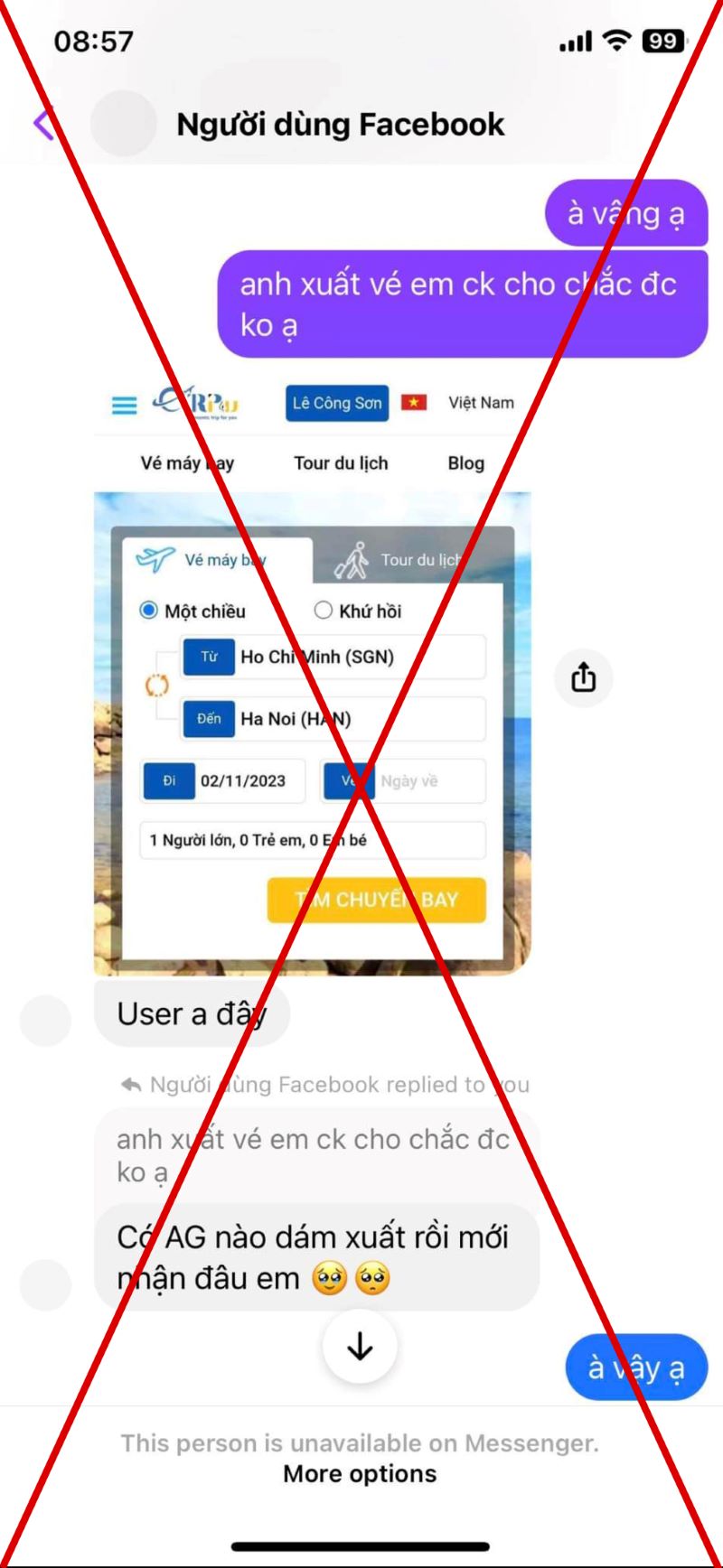 Đăng ký user giả mạo nhân viên của Vnbuy Đăng ký user giả mạo nhân viên của Vnbuy