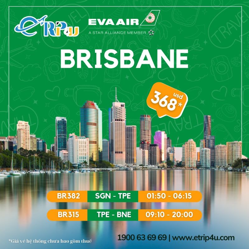 EVA Airways ưu đãi giá vé khứ hồi chỉ từ 368$ EVA Airways ưu đãi giá vé khứ hồi chỉ từ 368$