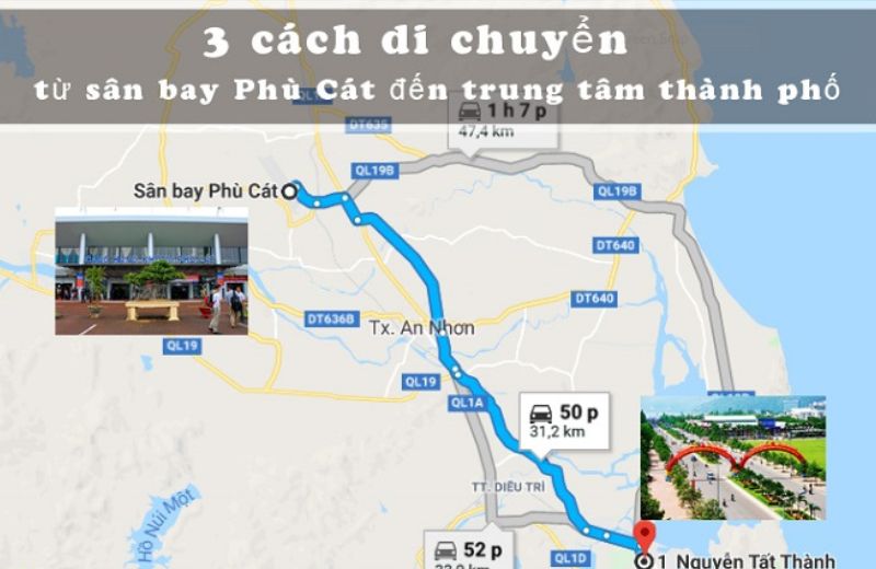 C&aacute;c phương tiện n&ecirc;n sử dụng tại s&acirc;n bay Quy Nhơn