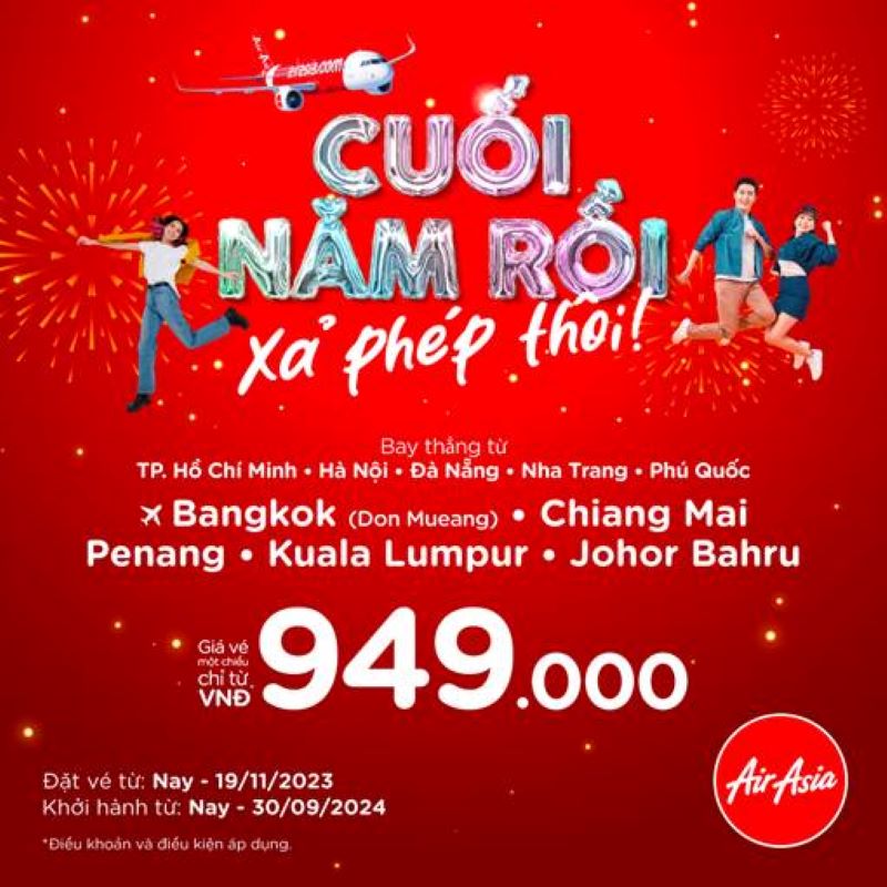 Bay ngay đến Thái và Malaysia cùng Airasia Bay ngay đến Thái và Malaysia cùng Airasia