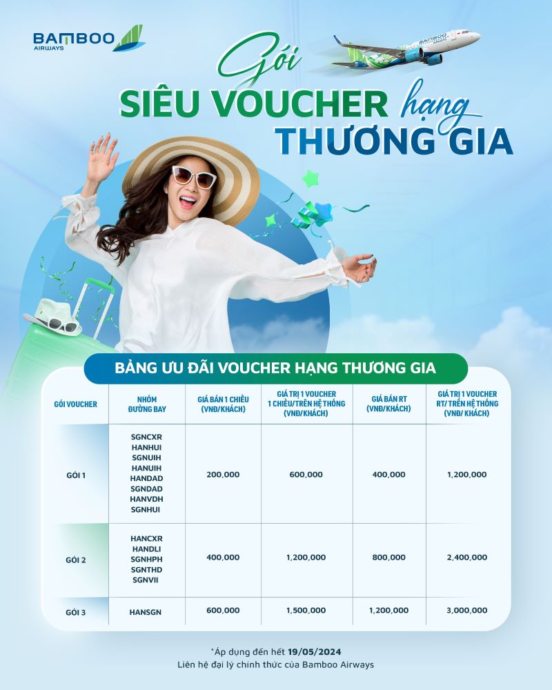 Th&ocirc;ng tin g&oacute;i si&ecirc;u voucher hạng thương gia