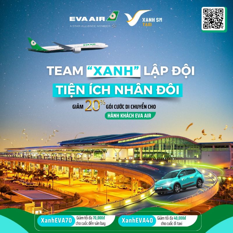 Ưu đãi đặt xe dành cho quý hành khách của EVA Air Ưu đãi đặt xe dành cho quý hành khách của EVA Air