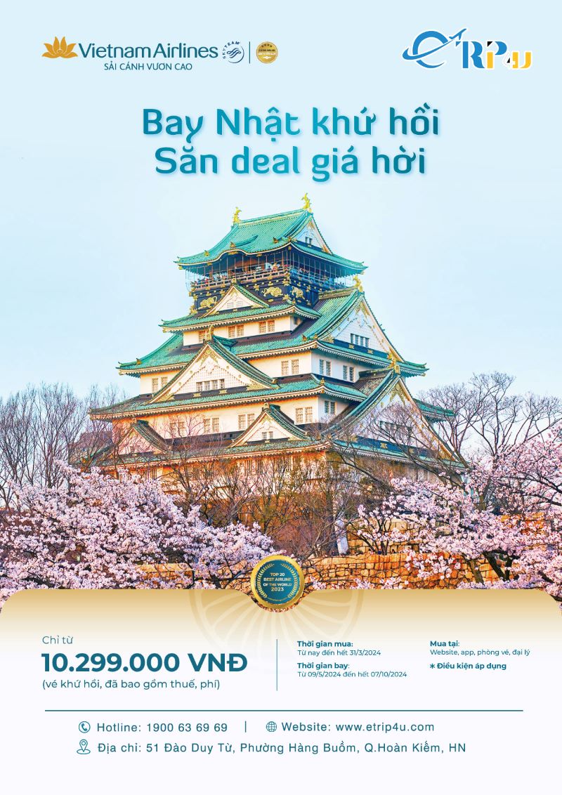 Bay Nhật khứ hồi - Săn deal giá hời Bay Nhật khứ hồi - Săn deal giá hời