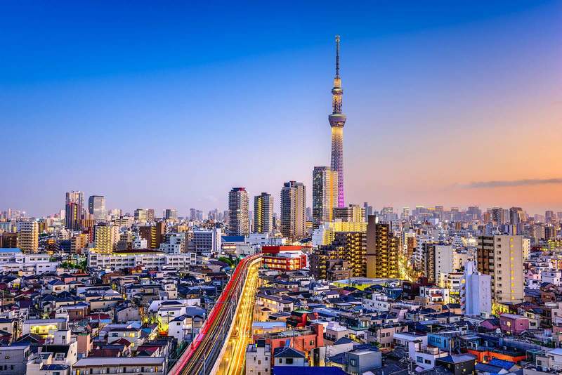 Ngắm toàn cảnh thành phố Tokyo tại Skytree Ngắm toàn cảnh thành phố Tokyo tại Skytree