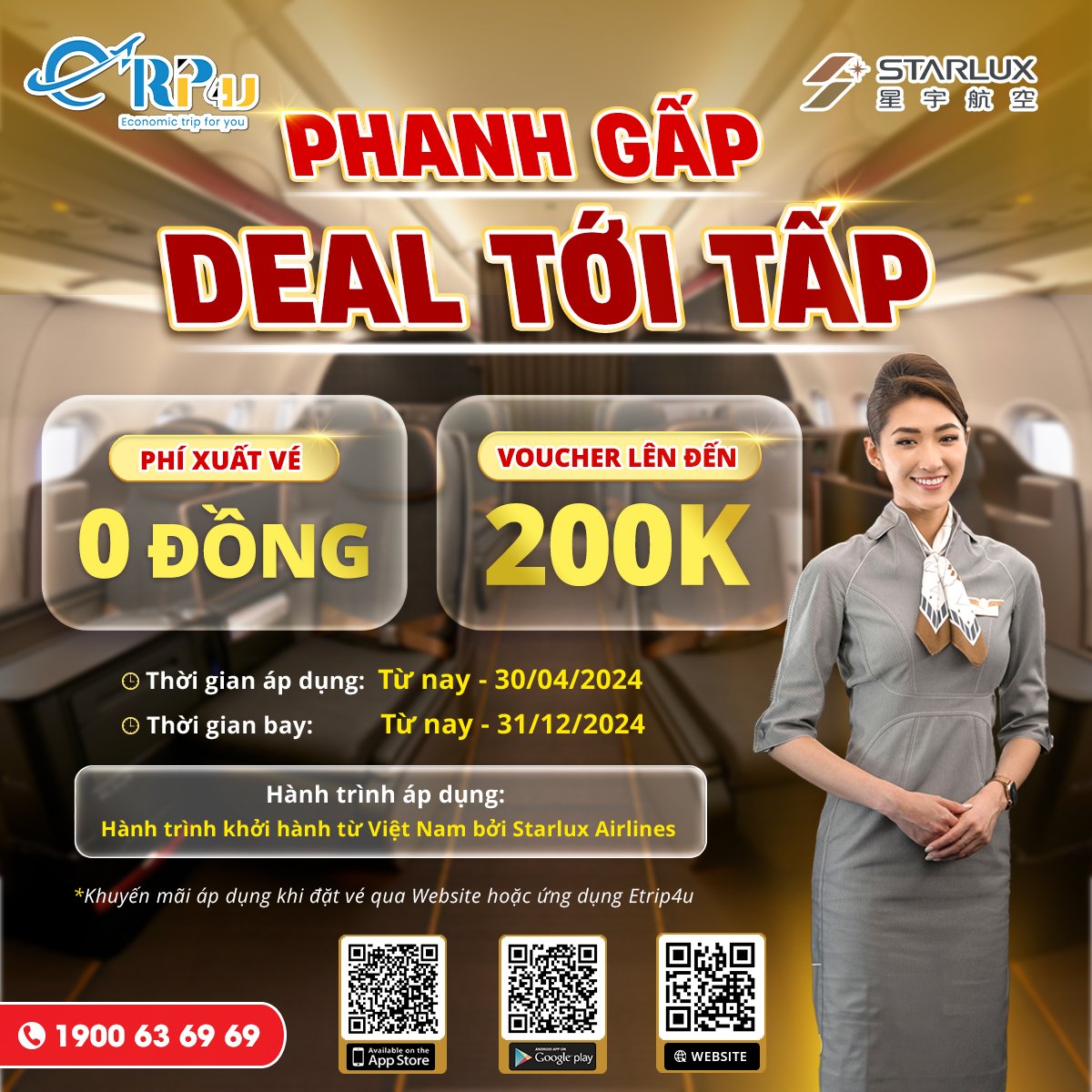 Ưu đãi khủng cho nhiều chặng bay từ Starlux Airline Ưu đãi khủng cho nhiều chặng bay từ Starlux Airline