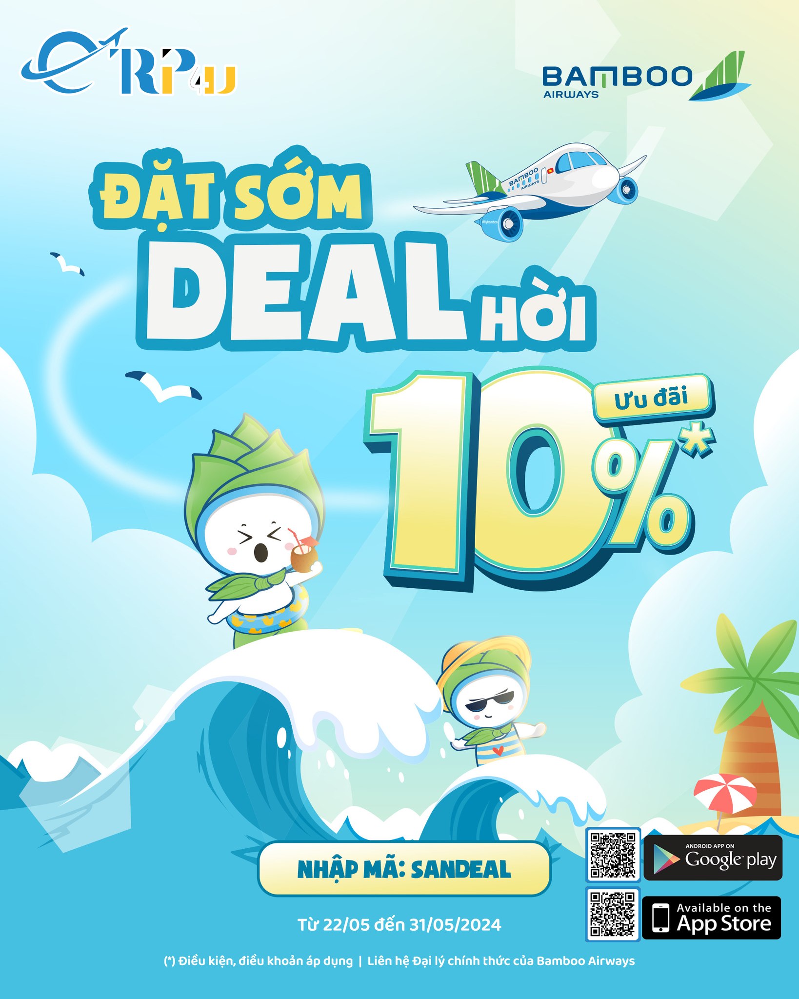 Bamboo Airway: Mua sớm deal hời, giảm tới 10% giá vé Bamboo Airway: Mua sớm deal hời, giảm tới 10% giá vé