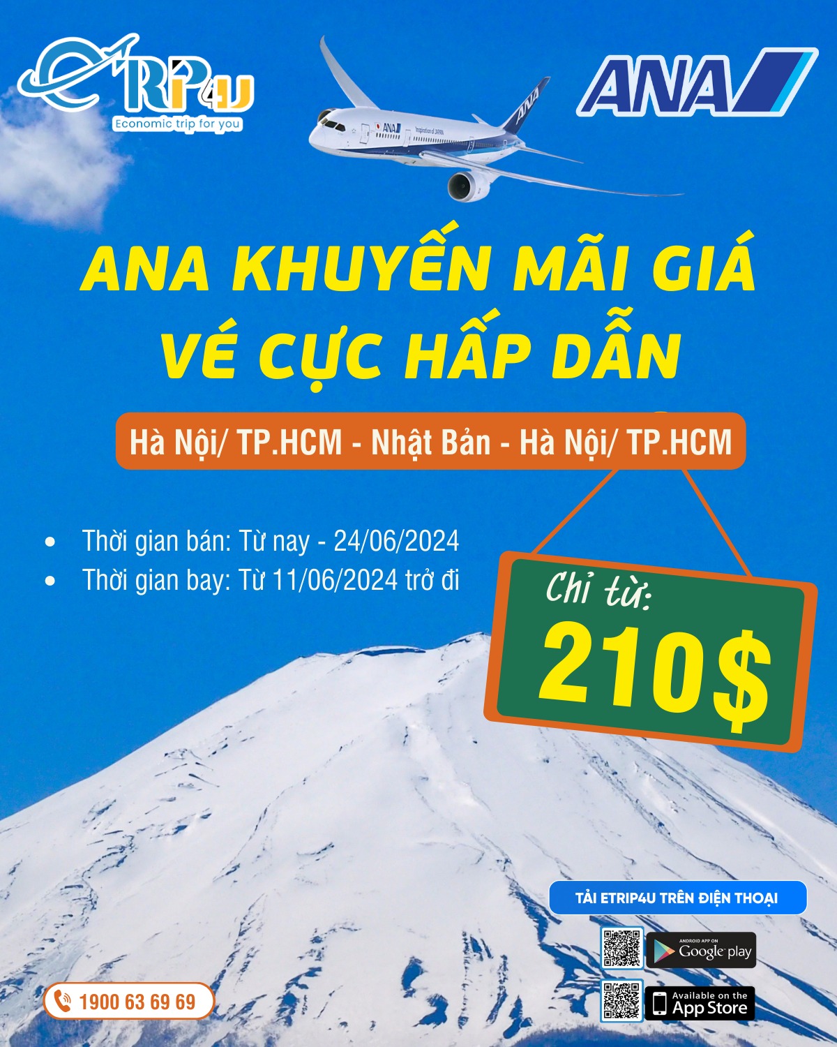 Bay Nhật ưu đãi cùng All Nippon Airways - Giá chỉ từ 210 USD Bay Nhật ưu đãi cùng All Nippon Airways - Giá chỉ từ 210 USD