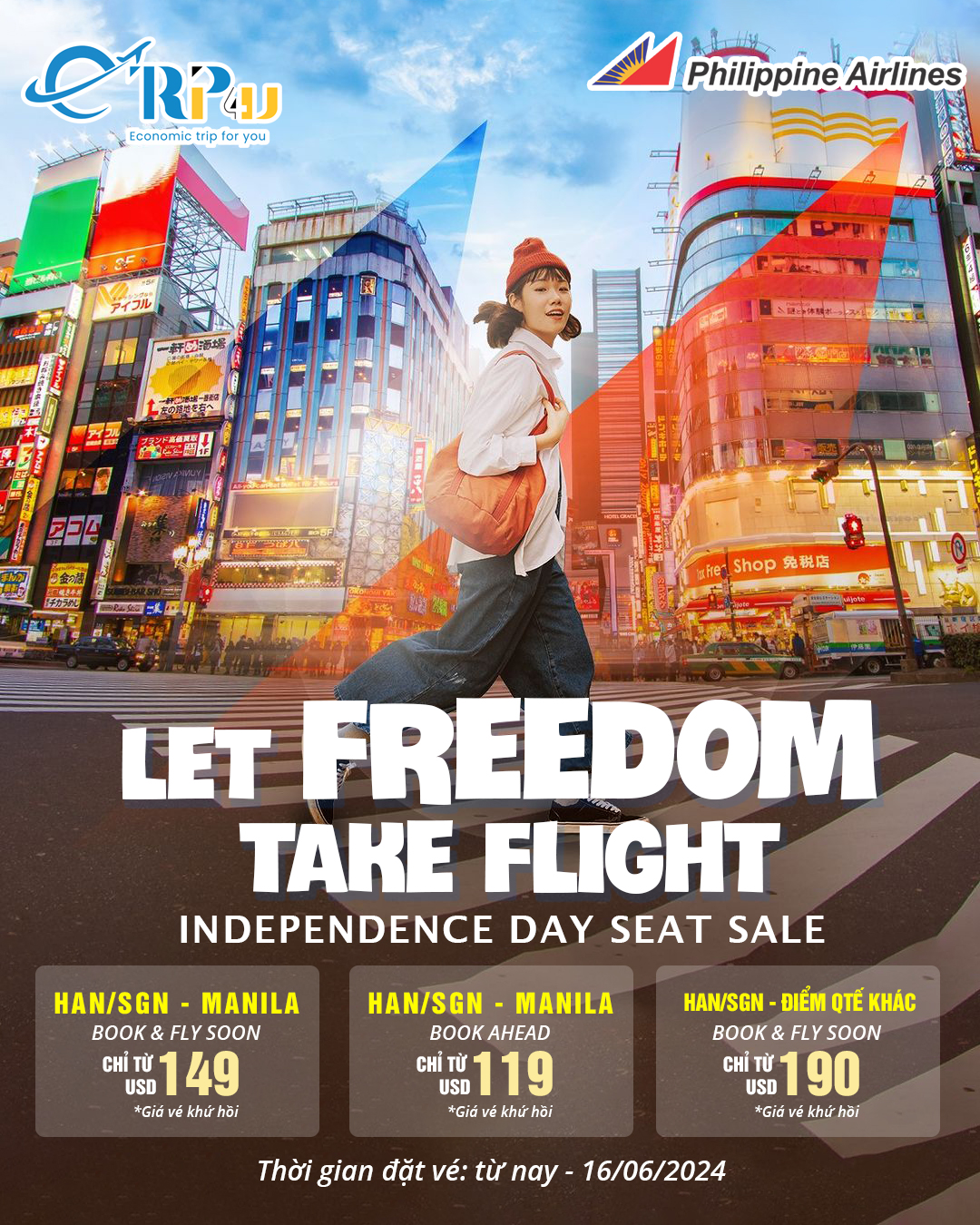 Philippine Airlines: Mừng ngày quốc khánh của Philippines giá khứ hồi chỉ từ 119 USD Philippine Airlines: Mừng ngày quốc khánh của Philippines giá khứ hồi chỉ từ 119 USD