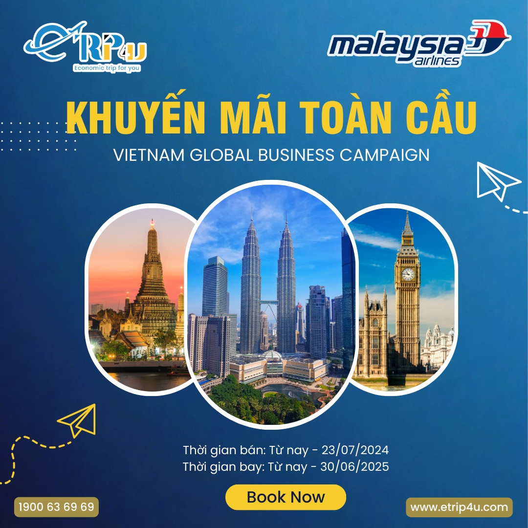 Malaysia Airlines: Chương trình khuyến mãi "VietNam Global Business Campaign" siêu hấp dẫn Malaysia Airlines: Chương trình khuyến mãi "VietNam Global Business Campaign" siêu hấp dẫn