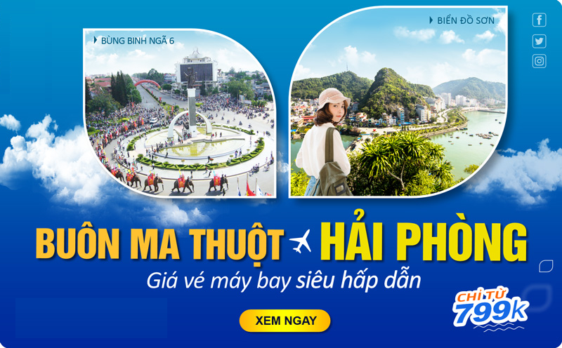 Vé máy bay Hải Phòng Buôn Ma Thuột Vé máy bay Hải Phòng Buôn Ma Thuột