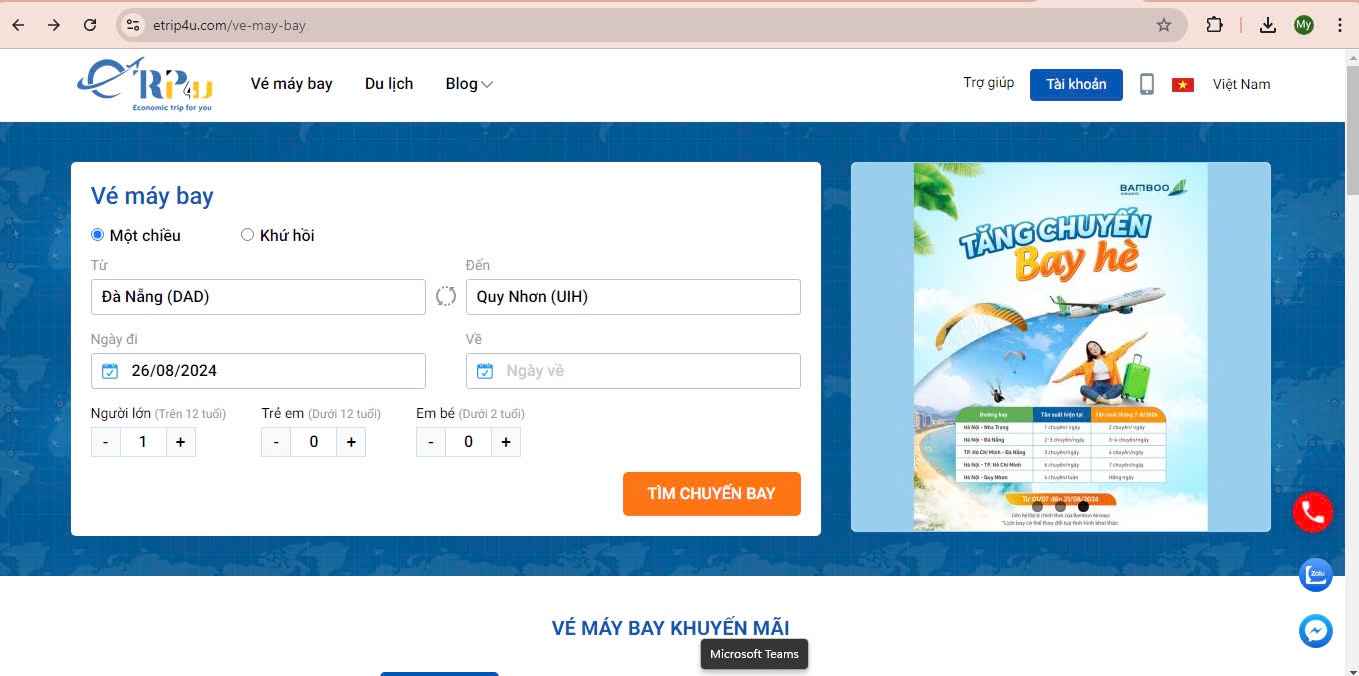 Hướng dẫn đặt vé máy bay Đà Nẵng Quy Nhơn tại Vnbuy Hướng dẫn đặt vé máy bay Đà Nẵng Quy Nhơn tại Vnbuy