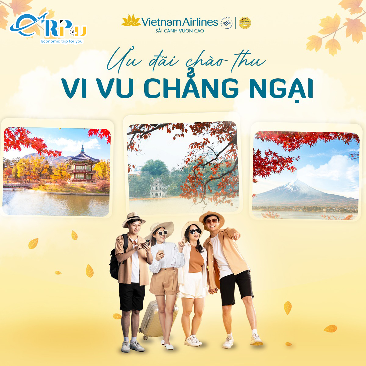 VietnamAirlines: Ưu đãi chào thu, giảm giá khi đặt vé theo nhóm VietnamAirlines: Ưu đãi chào thu, giảm giá khi đặt vé theo nhóm