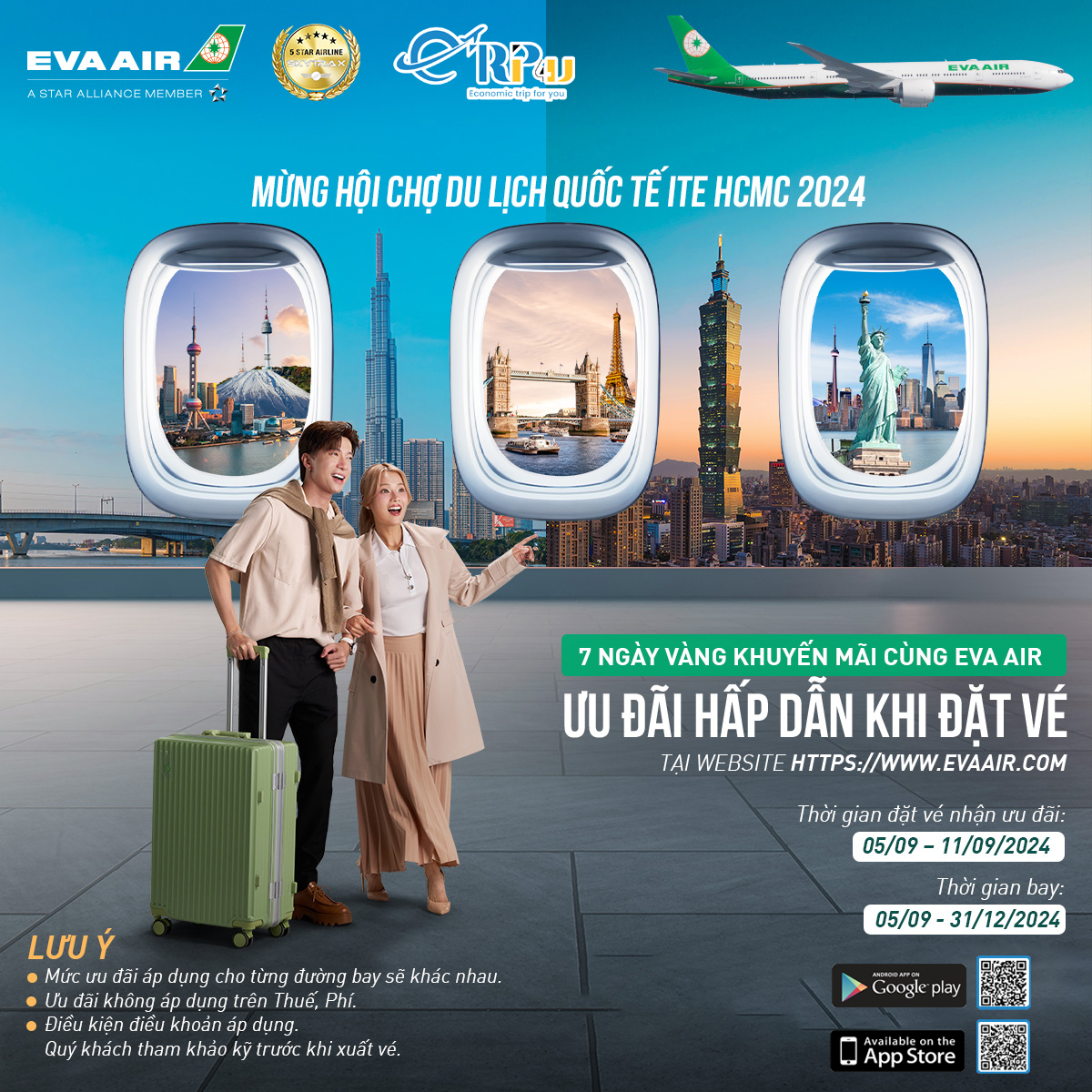 EVA AIR: Chương trình khuyến mãi "7 ngày vàng" EVA AIR: Chương trình khuyến mãi "7 ngày vàng"