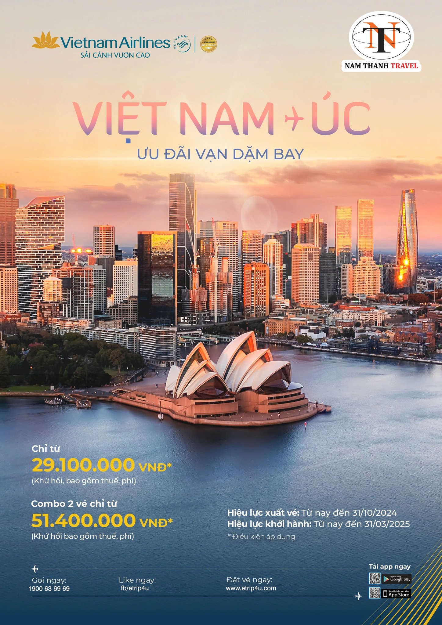 Chương trình Việt Nam tới Úc, ưu đãi vạn dặm Chương trình Việt Nam tới Úc, ưu đãi vạn dặm