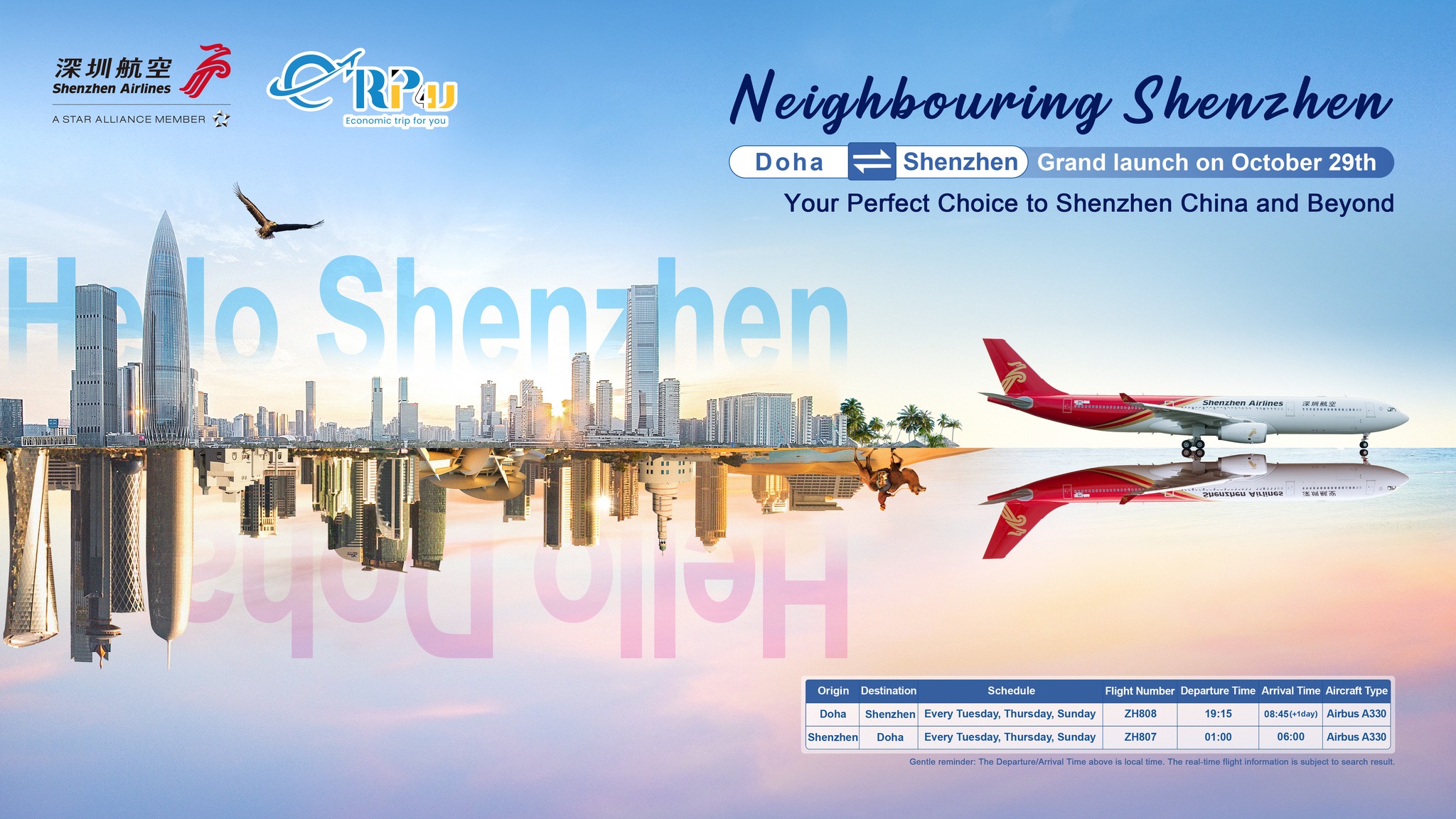 Shenzhen Airlines: Chính sách giá khuyến mại cho đường bay Việt Nam - Doha Shenzhen Airlines: Chính sách giá khuyến mại cho đường bay Việt Nam - Doha