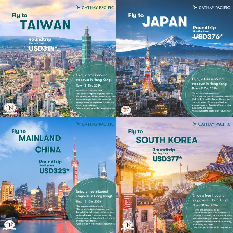 Cathay Pacific: Tháng 9 rộn ràng, ngập tràn ưu đãi Cathay Pacific: Tháng 9 rộn ràng, ngập tràn ưu đãi