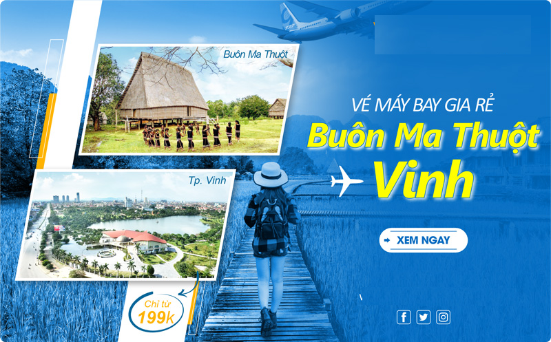 Gi&aacute; tham khảo v&eacute; m&aacute;y bay Vinh Bu&ocirc;n Ma Thuột