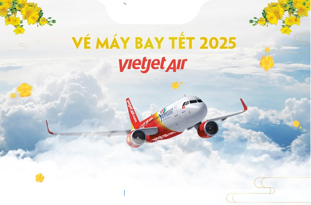 Cập nhật gi&aacute; v&eacute; m&aacute;y bay Tết 2025 Vietjet nội địa v&agrave; quốc tế&nbsp;