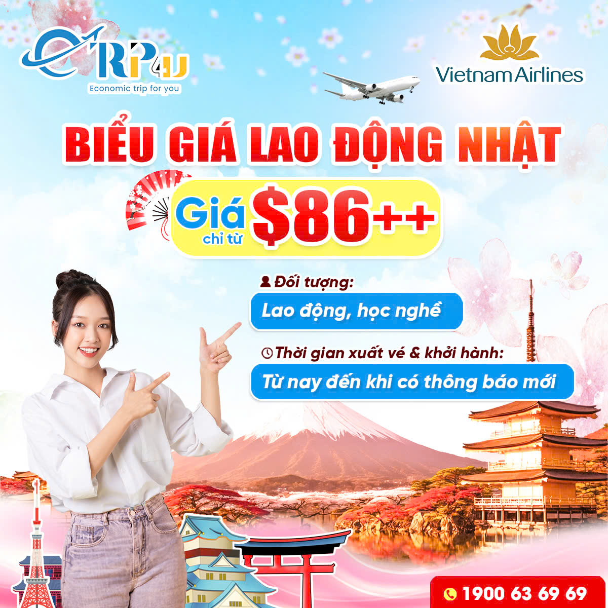 Vietnam Airlines: Ưu đãi biểu giá lao động hành trình Việt Nam - Nhật Bản Vietnam Airlines: Ưu đãi biểu giá lao động hành trình Việt Nam - Nhật Bản