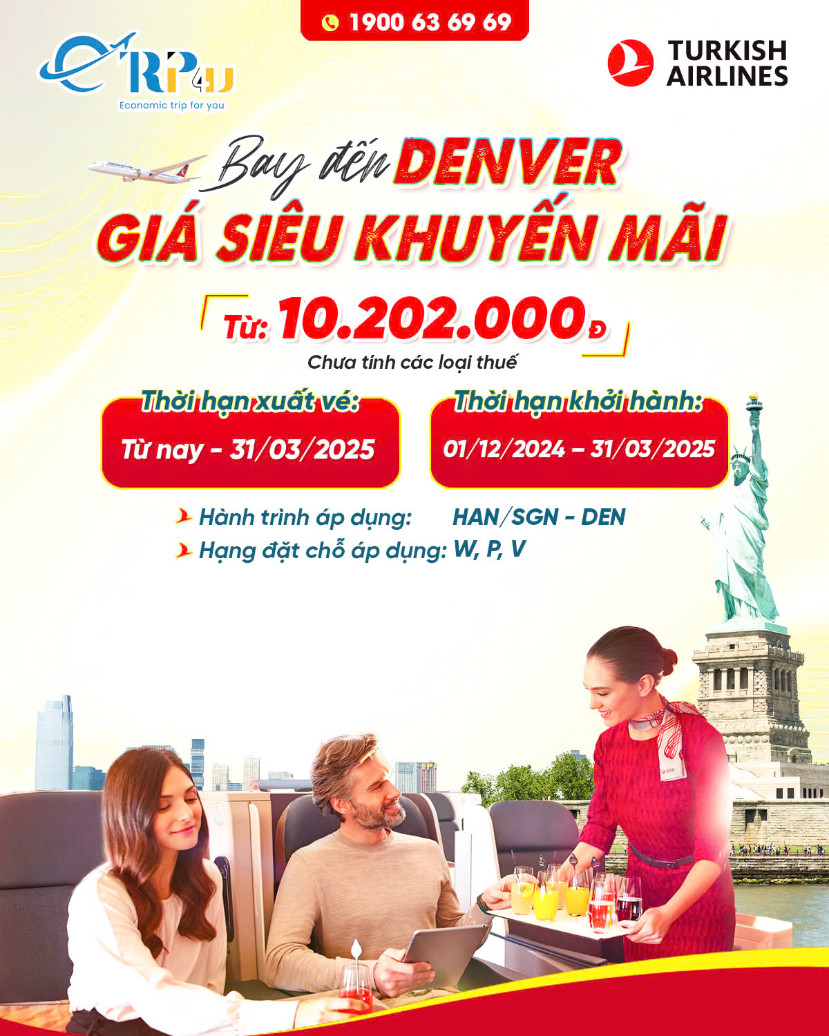 Turkish Airlines: Ưu đ&atilde;i đường bay mới đến Hoa Kỳ chỉ từ 10.202.000VND