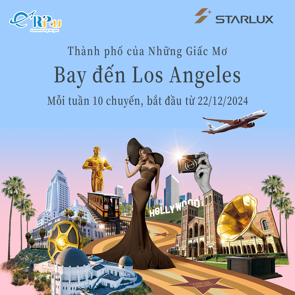 STARLUX Airlines: Tăng tần suất các chuyến bay giữa Đài Bắc (Đài Loan) và Los Angeles (Mỹ) STARLUX Airlines: Tăng tần suất các chuyến bay giữa Đài Bắc (Đài Loan) và Los Angeles (Mỹ)