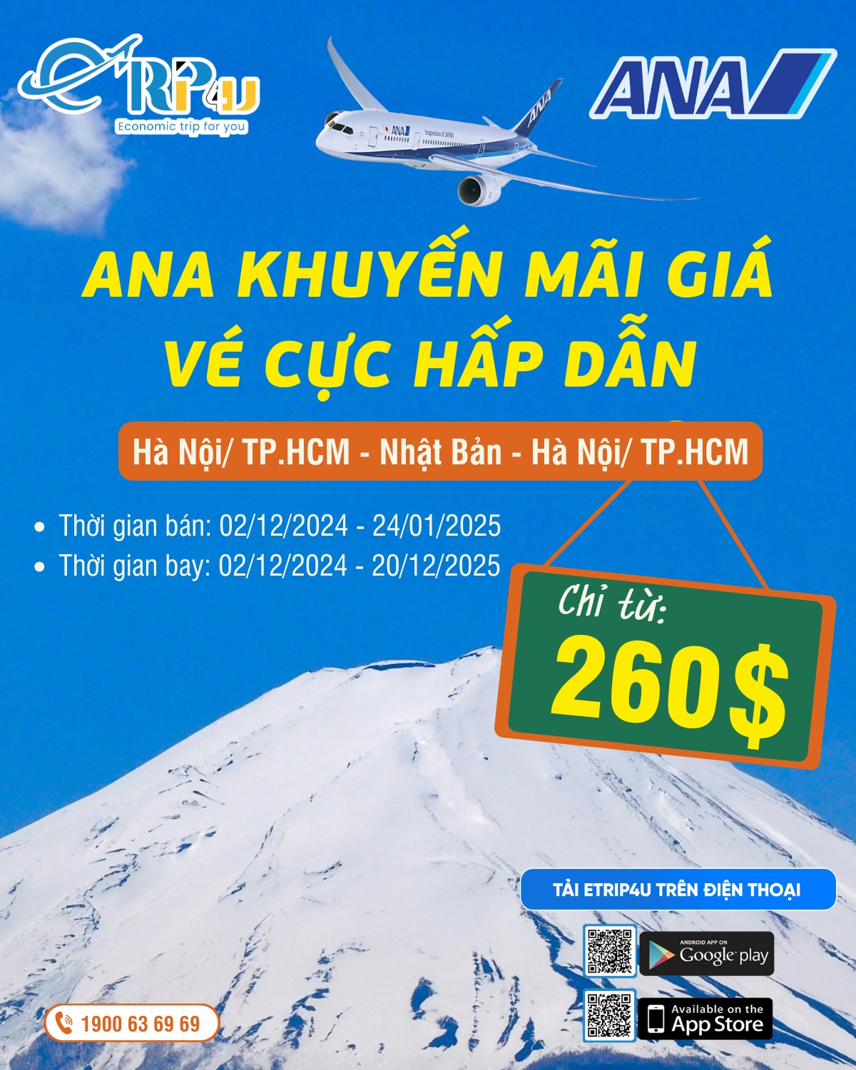 All Nippon Airways (ANA): Ưu đãi hành trình Việt Nam đi Nhật Bản All Nippon Airways (ANA): Ưu đãi hành trình Việt Nam đi Nhật Bản