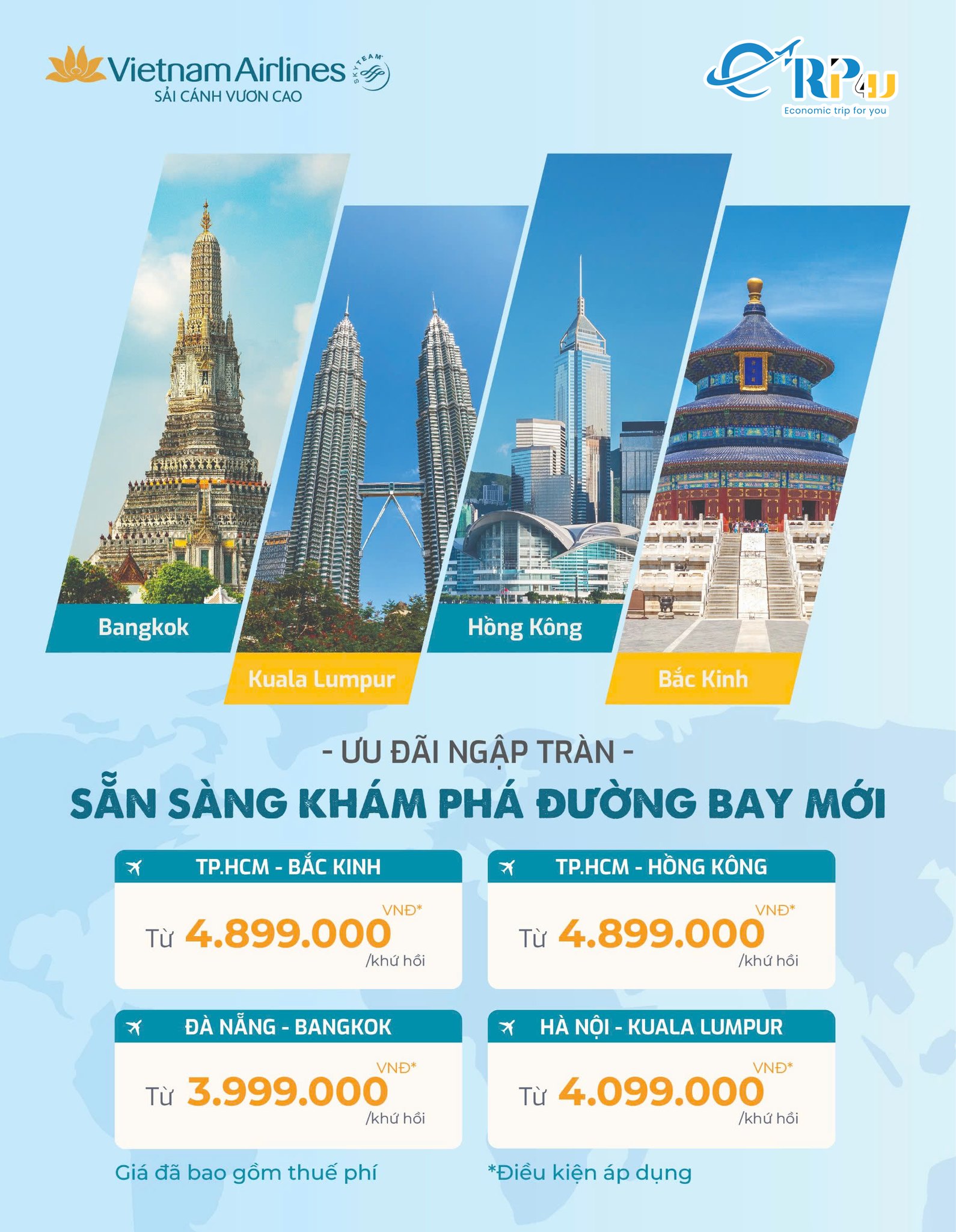 Ưu đ&atilde;i ngập tr&agrave;n c&ugrave;ng Vietnam Airlines - Sẵn s&agrave;ng kh&aacute;m ph&aacute; đường bay mới với gi&aacute; hấp dẫn ngay h&ocirc;m nay