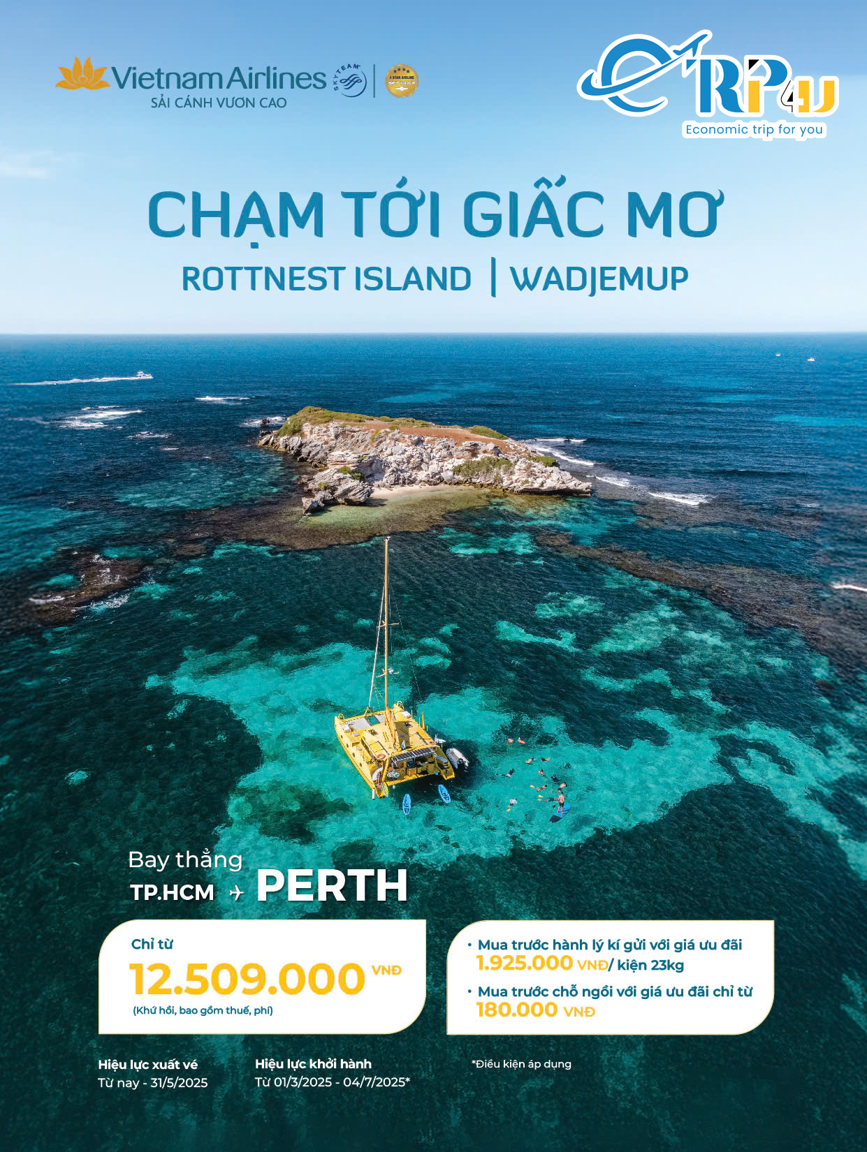 Bay &Uacute;c dễ d&agrave;ng c&ugrave;ng Vietnam Airlines - Gi&aacute; cực ưu đ&atilde;i