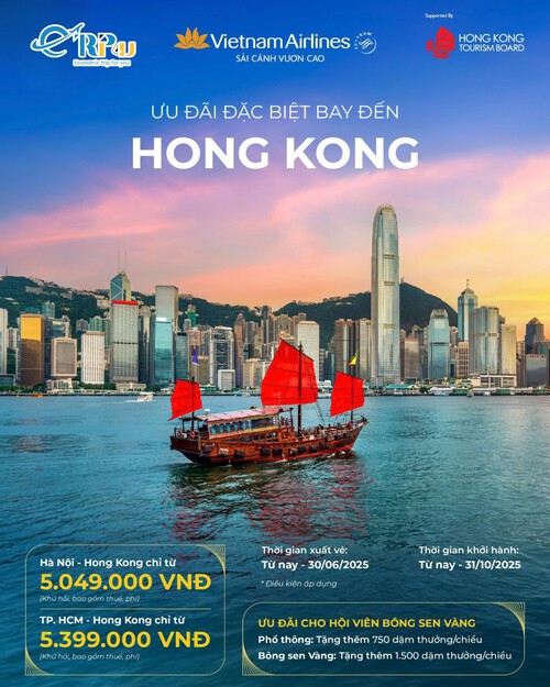 Săn vé ưu đãi bay Hồng Kông cùng Vnbuy Săn vé ưu đãi bay Hồng Kông cùng Vnbuy